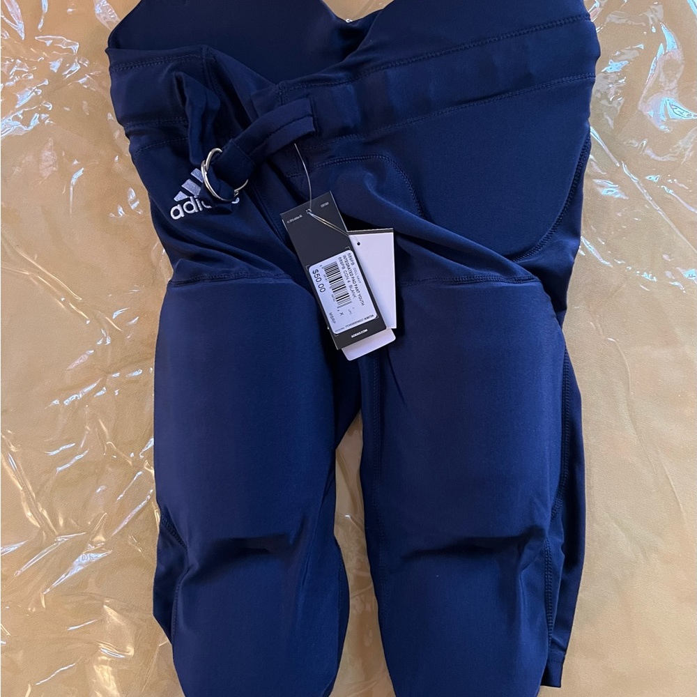 Adidas Youth Large Football Pants With Integrated Pads Blue NWT